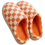 Kapcie damskie - Kapcie Papcie Damske W Kratę Orange DinDon 40/41 - miniaturka - grafika 1