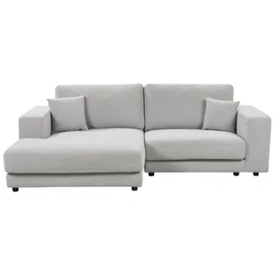 BELIANI Narożnik prawostronny 3-osobowy jasnoszary tapicerowany sofa narożna dodatkowe poduszki minimalistyczny styl - Narożniki BELIANI Narożnik prawostronny 3-osobowy jasnoszary tapicerowany sofa narożna dodatkowe poduszki minimalistyczny styl - Narożniki - miniaturka - grafika 1