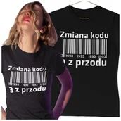 Gadżety dla niej i dla niego - KOSZULKA DLA KOBIETY NA 30 URODZINY ZMIANA KODU NA 3 Z PRZODU SITO - miniaturka - grafika 1