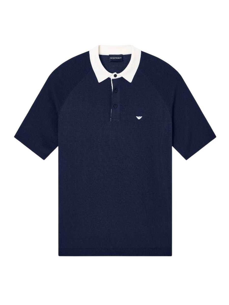 bluzka męskie emporio armani - pullover naval academy - niebieski
