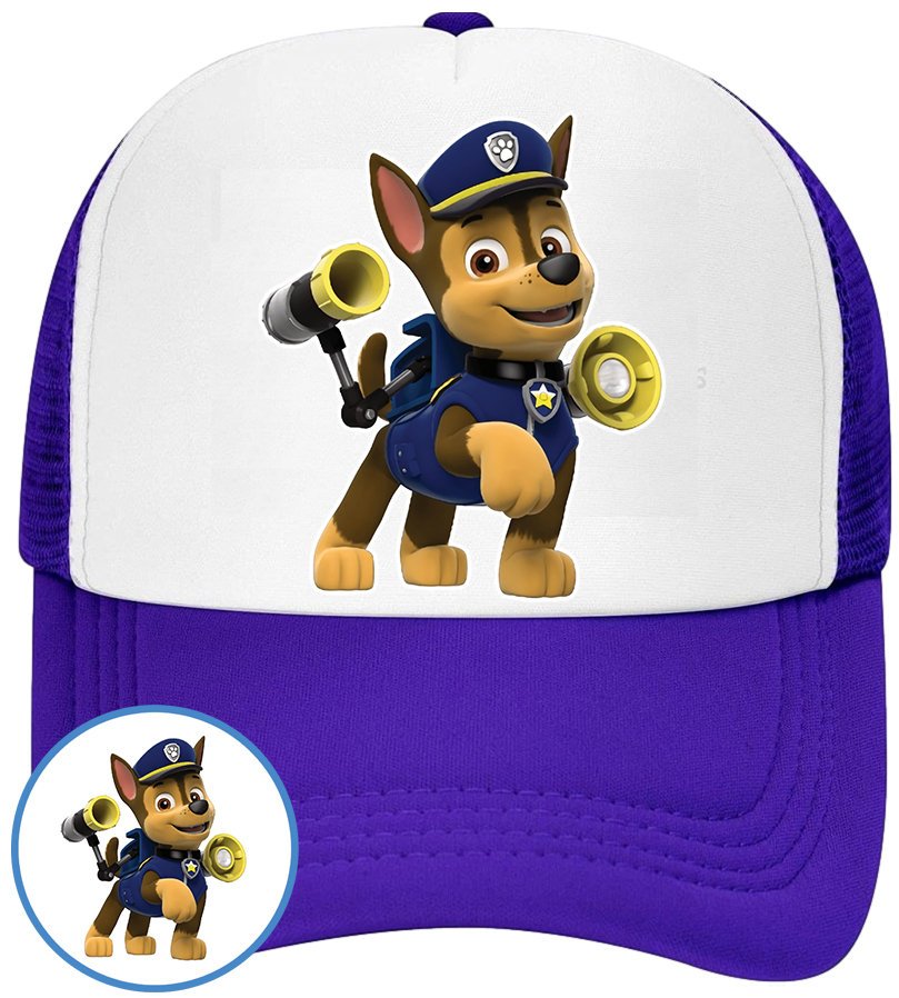 CZAPKA Z DASZKIEM PSI PATROL DLA DZIECI SIATKA NIEBIESKA BEJSBOLÓWKA