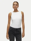 Koszulki i topy damskie - Vero Moda Top Million 10305800 Biały Regular Fit - miniaturka - grafika 1