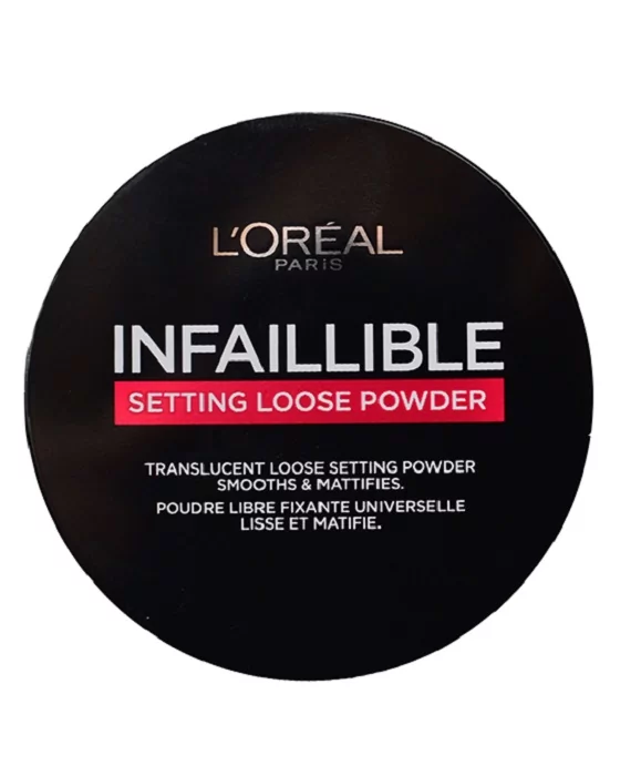 L'Oréal Paris Infaillible Setting Powder nr 01 puder uniwersalny, przezroczysty, puder do utrwalania makijażu, matujący, długotrwały, 6 g