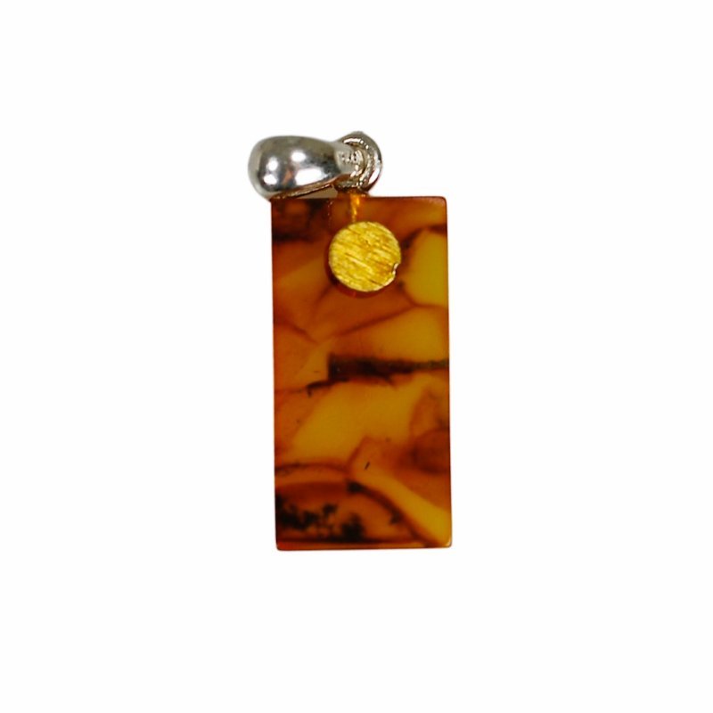 Wisior z koniakowego bursztynu