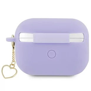 Guess GUAP2LSCHSU AirPods Pro 2 cover purpurowy/purple Silicone Charm Heart Collection - Akcesoria do słuchawek - miniaturka - grafika 2