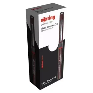 Cienkopis Tikky 0,3mm czarny (12szt) - Rotring - Cienkopisy - miniaturka - grafika 1