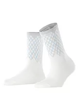 Skarpetki damskie - Burlington Kobiety Skarpety Mayfair W SO Bawełna z wzorem 1 Para, Biały (Off-White 2049), 36-41 - miniaturka - grafika 1