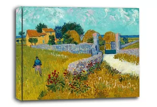 Farmhouse in Provence, Vincent van Gogh - obraz na płótnie Wymiar do wyboru: 120x90 cm - Obrazy i zdjęcia na płótnie - miniaturka - grafika 1