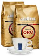 Kawa - Lavazza ZESTAW Kawa Qualita Oro 2x1kg + filiżanka szklana 469-uniw - miniaturka - grafika 1