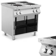 Piece, kotły i płyty grzejne gastronomiczne - Royal Catering Kuchenka elektryczna - 4 palniki - 4 x 2600 W - otwarta podstawa - RC-EC4OC RC-EC4OC - miniaturka - grafika 1
