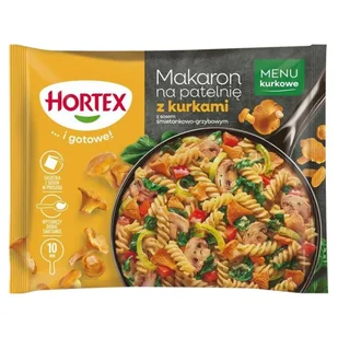 Hortex Makaron na patelnię z kurkami z sosem śmietankowo-grzybowym 450 g - Dania mrożone - miniaturka - grafika 1