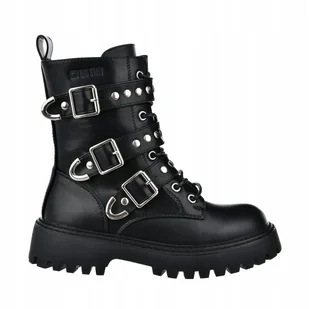 BUTY botki damskie BIG STAR czarne OO274707 wysokie 41 - Botki damskie - miniaturka - grafika 1