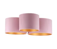 Lampy sufitowe - Duolla - Plafon ROLLER TRIO 3xE27/60W/230V różowy - miniaturka - grafika 1