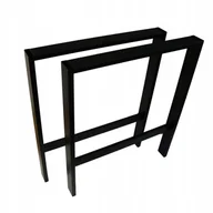 Meble modułowe i akcesoria - Nogi metalowe A Do stołu Loft Industrial czarne 60x72 cm Profil 6x2cm 2 szt - miniaturka - grafika 1