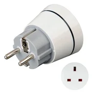 Gniazdka elektryczne - Adapter podróżny HAMA Core gniazdo Uk -> Wtyk Eu - miniaturka - grafika 1