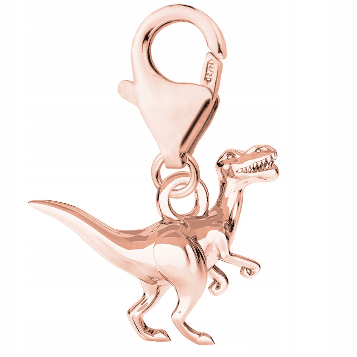 Zawieszka Pozłacana z Dinozaurem Dino Smok Dragon Dino Dinozaur SREBRO 925