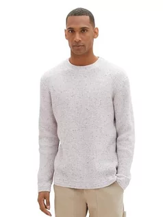 Swetry męskie - TOM TAILOR sweter męski, 34148 - Vintage Beige Multicolor Neps, 3XL - grafika 1