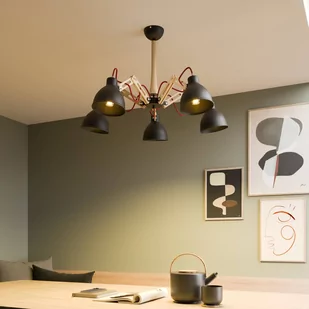 Lamkur Żyrandol natynkowy MARCELLO 5xE27/60W/230V - Lampy sufitowe - miniaturka - grafika 3