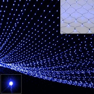 Siatka świetlna Niebieska 200x150cm 160 LED - Oświetlenie świąteczne - miniaturka - grafika 1