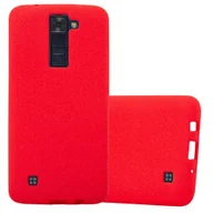 Etui i futerały do telefonów - Etui Pokrowiec Do LG K8 2016 Obudowa w FROST CZERWONY TPU Silikon Case Cover Ochronny Plecki Cadorabo - miniaturka - grafika 1