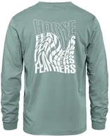 Koszulki męskie - t-shirt HORSEFEATHERS DISTORT LS T-SHIRT Blue Haze - miniaturka - grafika 1