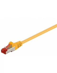 Goobay Wentronic 95578 kabel sieciowy Cat6 S/FTP (2 X wtyk RJ45, PIMF podwójnie ekranowany) Żółty 4040849955785 - Kable miedziane - miniaturka - grafika 1