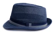 Czapki damskie - Kapelusz Damski M��ski Trilby S��omkowy Pla��owy Miejski Lekki Letni Granat 56 - miniaturka - grafika 1