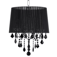 Lampy sufitowe - Beliani Lampa wisząca czarna EVANS - miniaturka - grafika 1