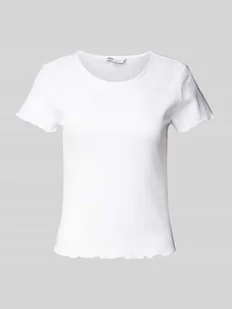 T-shirt o kroju regular fit z czystej bawełny model ‘CARLOTTA’ - Koszulki i topy damskie - miniaturka - grafika 1