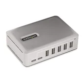 Huby USB - StarTech 10G5A2CS-USB-C-HUB huby i koncentratory USB 3.2 Gen 2 (3.1 Gen 2) Type-C 10000 Mbit/s Srebrny - miniaturka - grafika 1