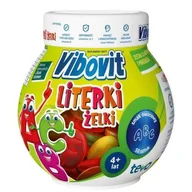 Witaminy i minerały - Suplement diety, Vibovit Literki żelki o smaku owocowym, dla dzieci, 50 szt. - miniaturka - grafika 1