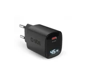 Ładowarki do telefonów - SBS LCD GaN PD45W USB-C Niebieski - miniaturka - grafika 1