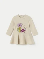 Sukienki i spódniczki dla dziewczynek - Mayoral Sukienka codzienna 2916 Beżowy Regular Fit - miniaturka - grafika 1
