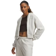 Bluzy damskie - Damska bluza rozpinana z kapturem Under Armour UA Icon Vida Fleece - biała - UNDER ARMOUR - miniaturka - grafika 1