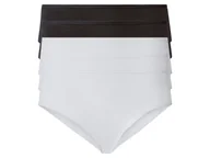 Majtki damskie - esmara® Hipstery damskie XXL z bawełną, 5 par (3XL (56/58), Czarny/ biały) - miniaturka - grafika 1