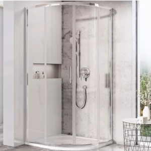 Ravak X3BM70300Z1 Kabina prysznicowa p$608okr$609g$610a BLSCP4-90 czarna szk$611o Transparent - Kabiny prysznicowe - miniaturka - grafika 1