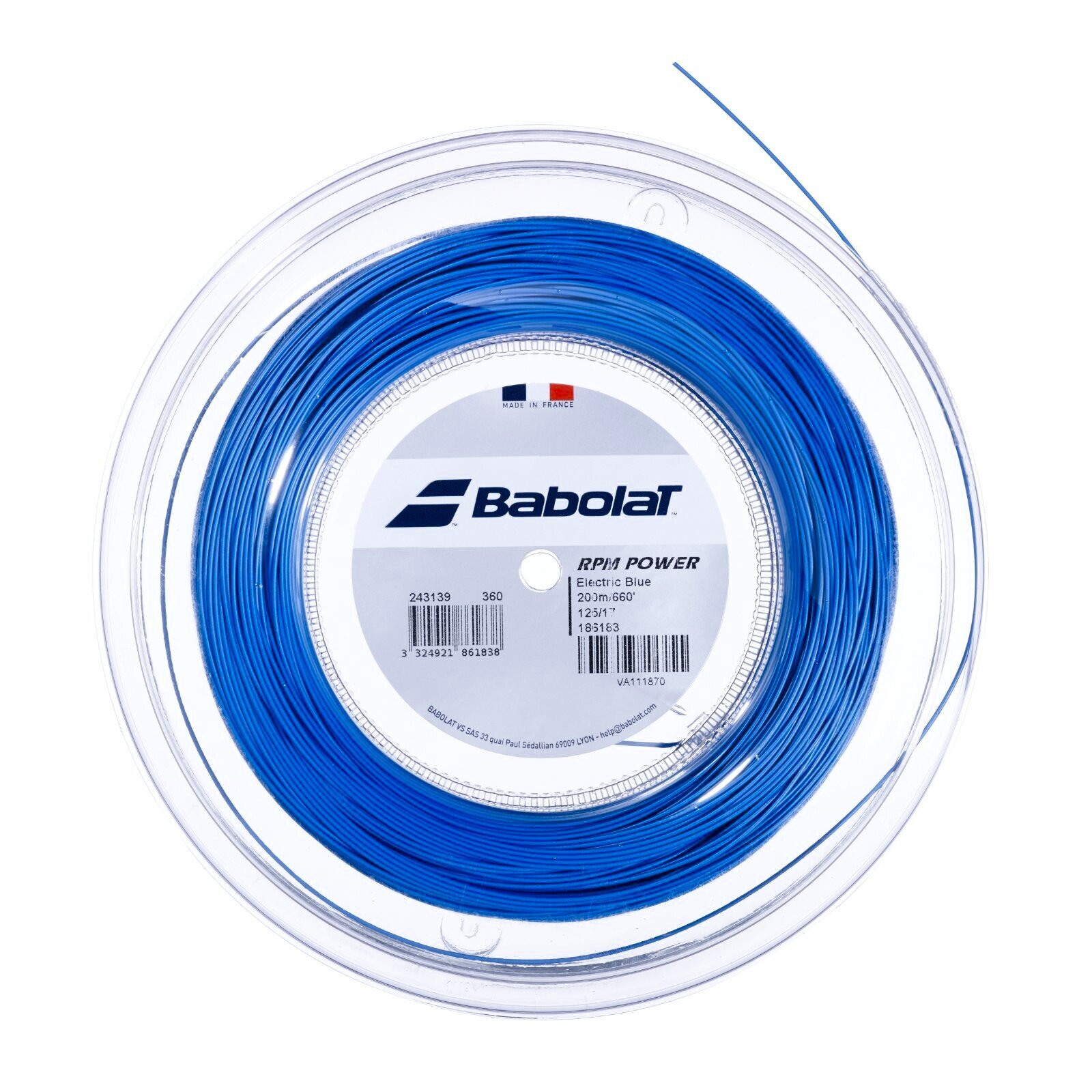 Naciąg tenisowy Babolat RPM Power Blue 200m 1,25 mm