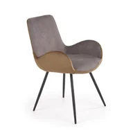 Krzesła - Halmar Krzesło do jadalni K392 - ciemnoszary / brązowy / czarny - miniaturka - grafika 1