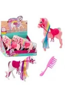 Figurki dla dzieci - Koń z tęczową grzywą i grzebieniem MIX - miniaturka - grafika 1