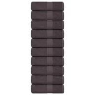 Ręczniki - vidaXL Ręczniki dla gości, 10 szt., antracyt, 30x50 cm, bawełna 100% - miniaturka - grafika 1