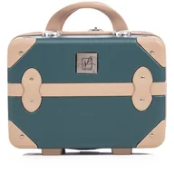 Walizki - Kuferek SEMI LINE T5838-1 Vintage 23 cm Zielono-różowy - miniaturka - grafika 1