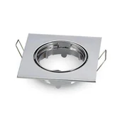 Oprawy, klosze i abażury - v-tac Oprawa Oczko V-TAC GU10 Kwadrat Ruchoma Chrom VT-779 - miniaturka - grafika 1