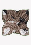 Apaszki i szaliki damskie - Mała jedwabna gawroszka w pepitkę 53 cm x 53 cm - miniaturka - grafika 1