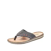 Klapki i japonki męskie - Rieker 21084 japonki męskie, Czarny czarny antracyt czarny 00, 46 EU - miniaturka - grafika 1