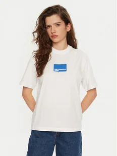 Karl Lagerfeld Jeans T-Shirt A1W17006 Biały Regular Fit - Koszulki i topy damskie - miniaturka - grafika 1