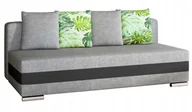 Sofy i kanapy - nabbi Sofa rozkładana z pojemnikiem Copparo - jasnoszary / czarny / wzór - miniaturka - grafika 1