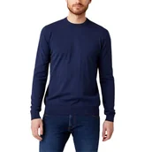 Swetry męskie - Sweter męski Wrangler Crew Knit bawełniany granatowy-S - miniaturka - grafika 1