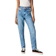 Spodnie damskie - Spodnie damskie Pepe Jeans Willow Taper Fit jeansowe z wysokim stanem-W27 - miniaturka - grafika 1
