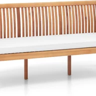 Ławki ogrodowe - Ławka Ogrodowa z Drewna Akacjowego, Poduszką do Siedzenia, 3-Osobowa Sofa Ogrodowa, Balkonowa, Obciążenie 540 kg, Parkowa na Taras, Balkon, Ogrodu, - miniaturka - grafika 1