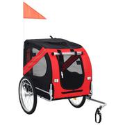 Transportery dla kotów - Przyczepka rowerowa dla psa czerwono-czarna - miniaturka - grafika 1